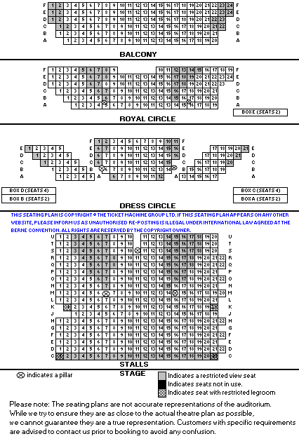 Harold Pinter Theater Seating Chart