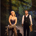 Jake Gyllenhaal and Annaleigh Ashford in Sunday in the Park with George at the Hudson Broadway
