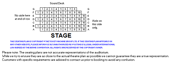 Trafalgar Studios 2 Seating Plan