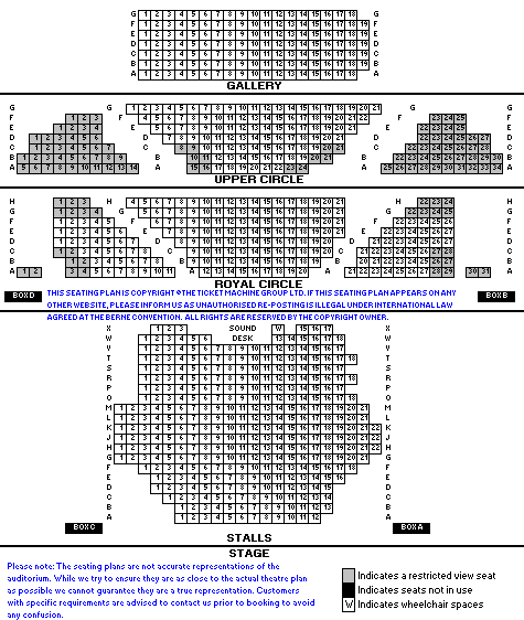 Royal Exchange Seating Plan