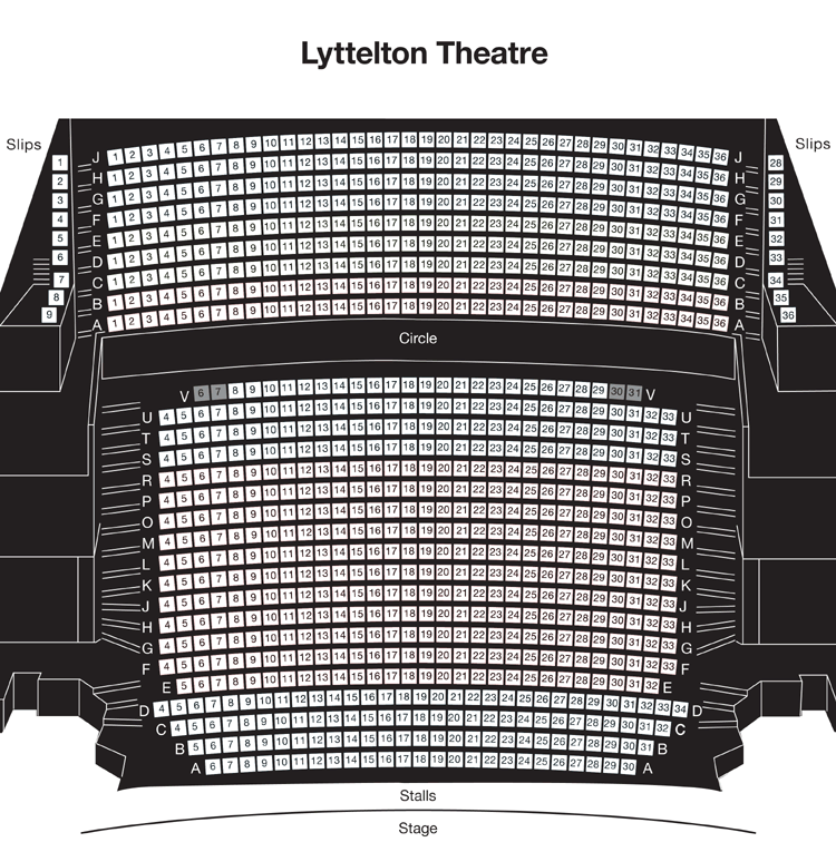 National Theatre (Lyttelton Theatre) Seating Plan