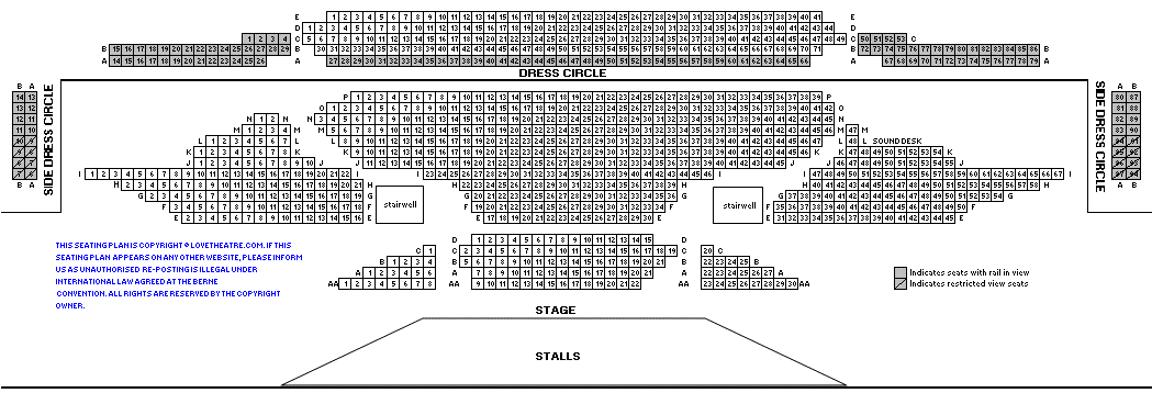 Gillian Lynne Theatre Seating Plan