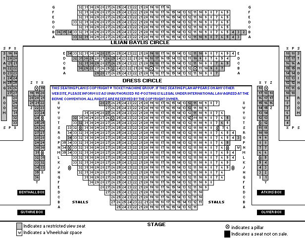 The Old Vic Seating Plan