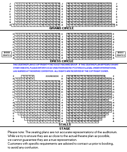 Phoenix Theatre Seating Plan