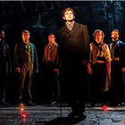 Harry Apps as Marius and Company in Les Misérables – Photograph Johan Persson
