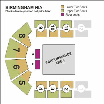 Birmingham Barclaycard Arena Seating Plan