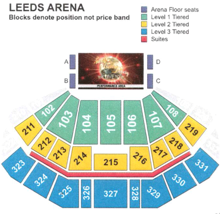 Leeds First Direct Arena Seating Plan